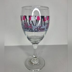 Wine Glass Girls Just Want A Have Fun Womens Wine Lovers Shopping Drink Retro
